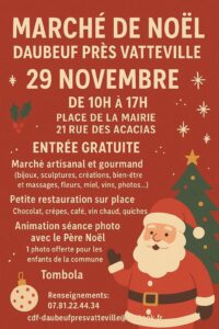 affiche marché de noël daubeuf 2025