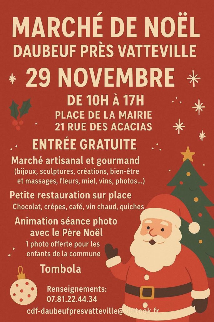 affiche marché de noël daubeuf 2025